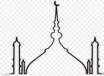 Al-Masjid an-Nabawi Mosque Islam Royalty-free - The black line Church of Eid al Fitr 