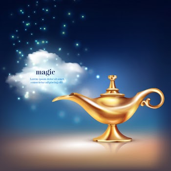 Aladdin lamp Free Vector