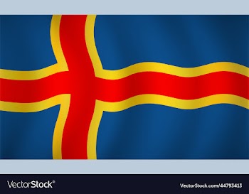 aland islands flag background