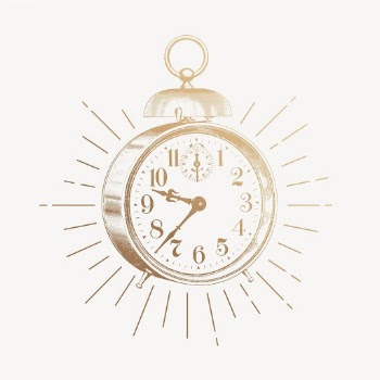 Alarm clock clipart, gold object, | Free Photo Illustration - rawpixel