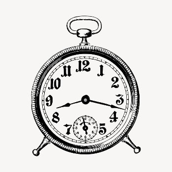 Alarm clock clipart, object illustration. | Free Photo - rawpixel