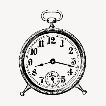 Alarm clock clipart, object illustration | Free Vector - rawpixel