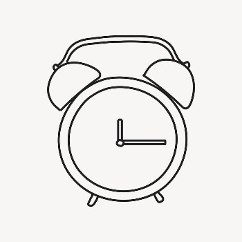 Alarm clock doodle clipart, object | Free Vector Illustration - rawpixel