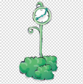 Alarm clock, Flower rattan alarm clock transparent background PNG clipart
