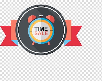 Alarm clock, Gray sale alarm clock label transparent background PNG clipart