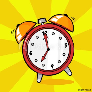 Alarm clock in a pop art style