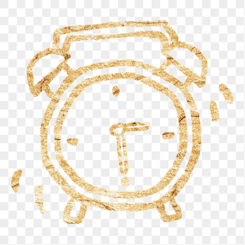 Alarm clock png sticker, gold | Free PNG Illustration - rawpixel