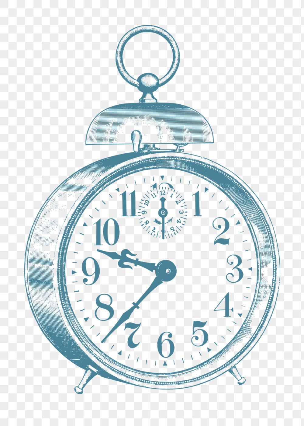 Alarm clock png sticker, vintage | Free PNG Illustration - rawpixel