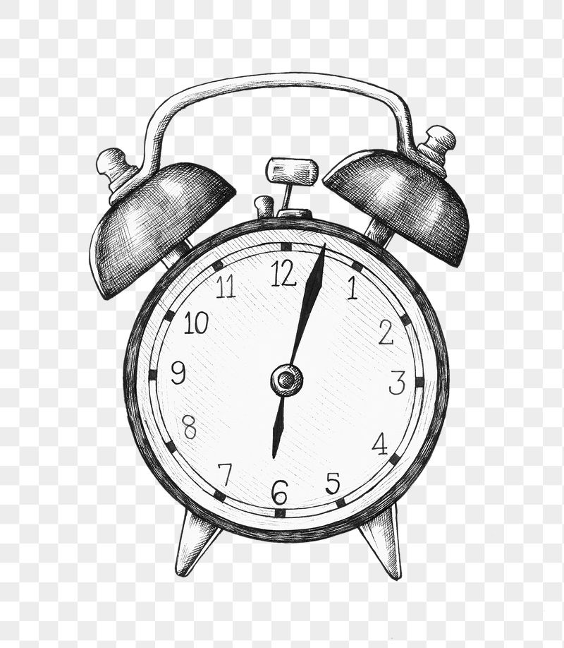 Alarm clock png vintage sticker | Free PNG - rawpixel