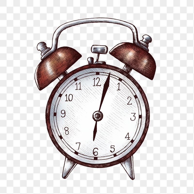 Alarm clock png vintage sticker | Free PNG - rawpixel