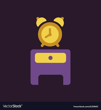 Alarm clock red wake-up time isolated in flat vector image