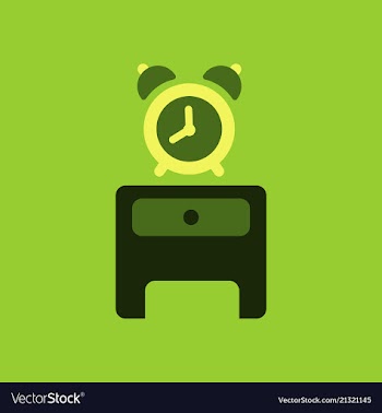 Alarm clock red wake-up time isolated in flat vector image