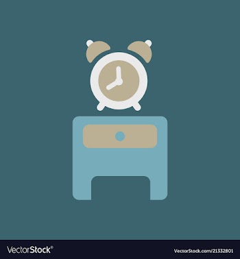 Alarm clock red wake-up time isolated in flat vector image