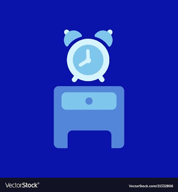 Alarm clock red wake-up time isolated in flat vector image