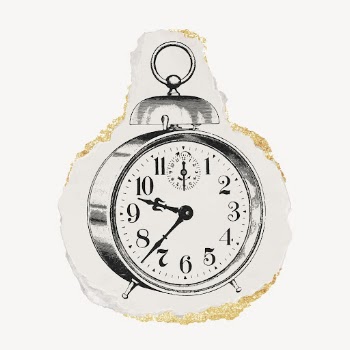 Alarm clock ripped paper clipart, | Free Vector Illustration - rawpixel