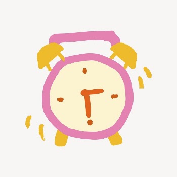 Alarm clock sticker, cute doodle | Free Vector Illustration - rawpixel
