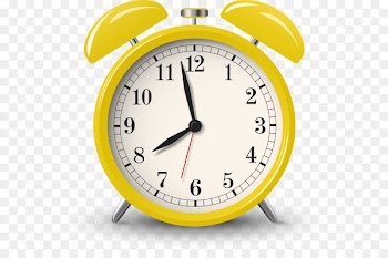 Alarm clock Yellow Alarm device - Clock watch design vector material 