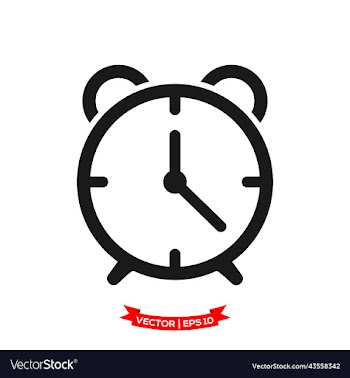 alarm icon in trendy flat style