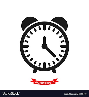alarm icon in trendy flat style