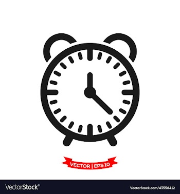 alarm icon in trendy flat style