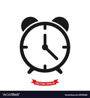 alarm in trendy flat style