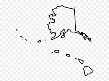 Alaska Hawaii Map Clip Art - Alaska And Hawaii Map