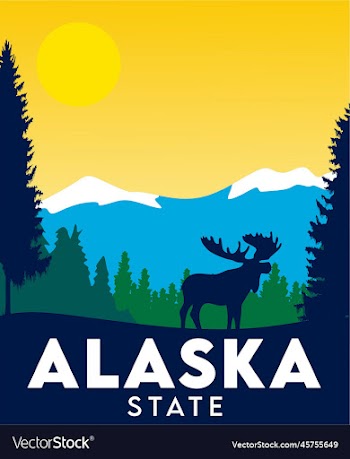 alaska state with beautiful view