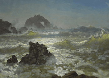 Albert Bierstadt - Seal Rock, | Free Photo - rawpixel
