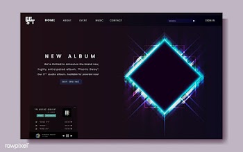Album release website design | Free stock vector - 544707