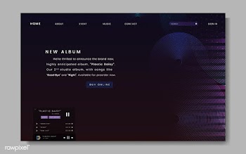 Album release website design | Free stock vector - 544719