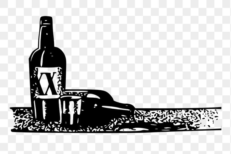 Alcohol bottle png sticker, vintage | Free PNG - rawpixel
