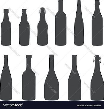  					Alcohol bottles silhouette set vector&nbsp;image														