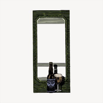 Alcohol frame  clipart, vintage | Free Vector - rawpixel