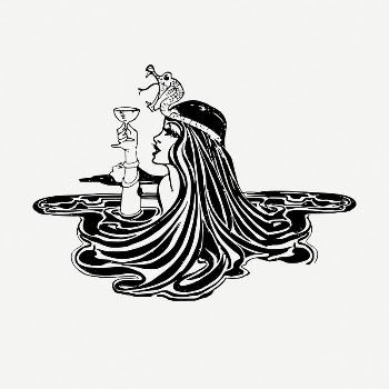 Alcohol queen drawing, illustration psd. | Free PSD - rawpixel