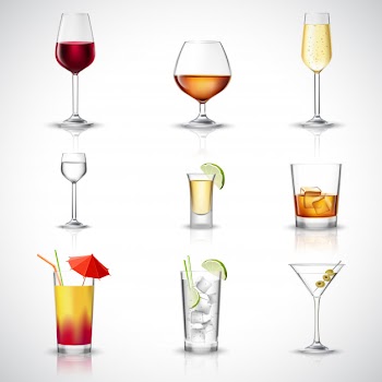 Alcohol realistic set
