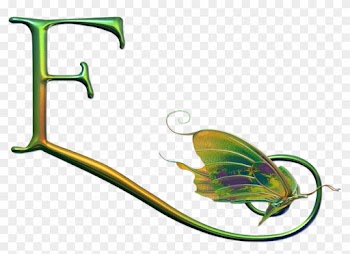 Alfabeto Decorativo - Alfabeto - Borboleta - Png Mais - Enluminure Alphabet