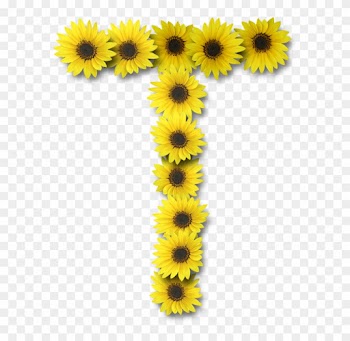 Alfabeto Sunflowers - Sunflower Alphabet T