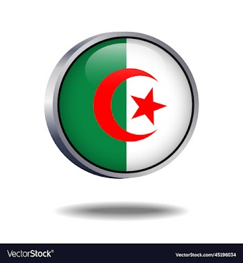 algeria flag button