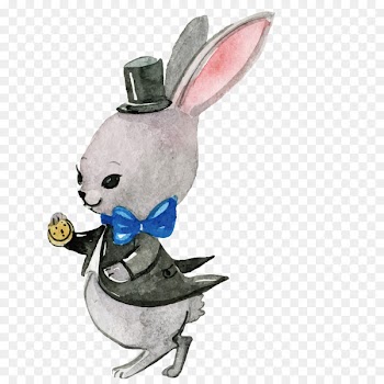 Alice's Adventures in Wonderland Character - Vector gentleman rabbit 