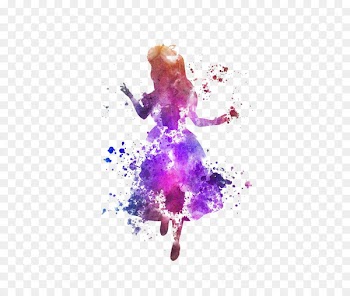 Alices Adventures in Wonderland White Rabbit Cheshire Cat Watercolor painting - princess 
