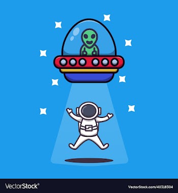 alien abduction astronaut rays ufo