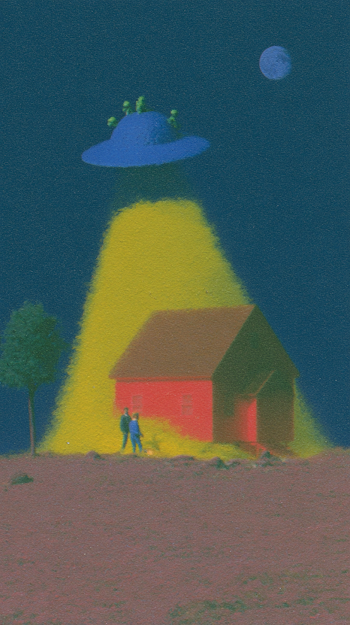Alien Abduction in a Dreamlike Night