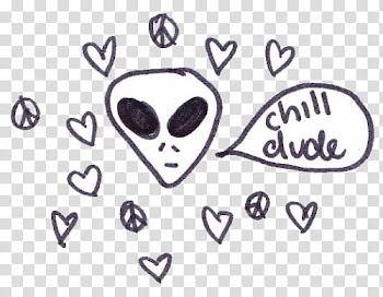Alien, Chill Dude alien heart transparent background PNG clipart