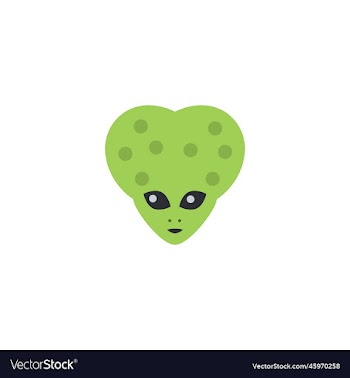 alien creative icon flat from space exploration