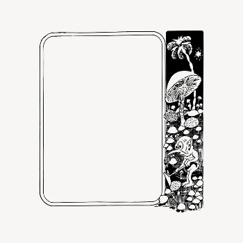 Alien frame collage element, drawing | Free Vector Illustration - rawpixel