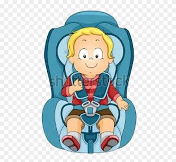 All Children 4 Years Of Age, But Less Than 8 Years - Baby In Car Seat Cartoon