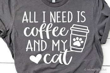 All I Need Is Coffee and My Cat Svg, Cat Mama Svg, Cat Owner