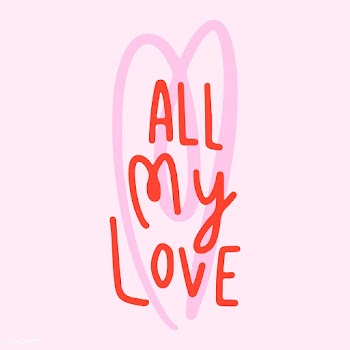 All my love typography vector in pink | Free stock vector - 472520