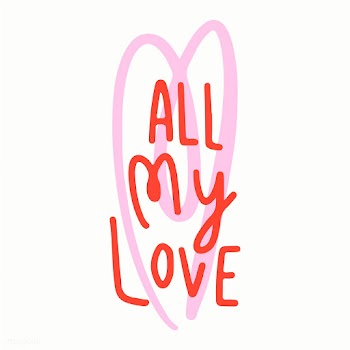 All my love typography vector in red | Free stock vector - 472487