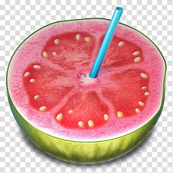 All my s, sliced guava fruit with straw illustration transparent background PNG clipart